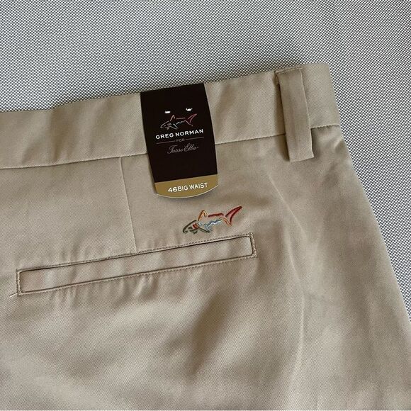 Greg Norman for Tasso Elba New Tan Khaki Golf Shorts NWT Men’s Size 46 - Picture 2 of 6